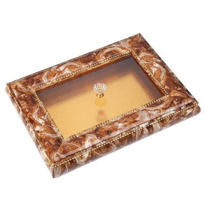 China Sustainable 3 Sizes Marble Wholesale Hotel Restaurant Supermarket Chocolate Candy Sweet Gift Box With Lid for sale