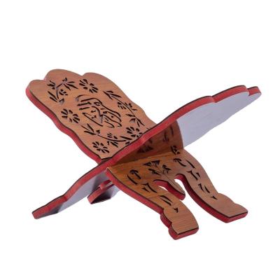 China Muslim New Design Wholesale Cheap Wooden Shelf Gift Quran Islamic Quran Shelf for sale