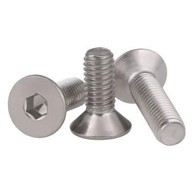 China M2 M2.5 M3 M4 M5 M6 M8 304 A2/316 Flat Countersunk DIN7991 Stainless Steel Hexagon Hex Socket Flat Head Allen Bolt Screw for sale