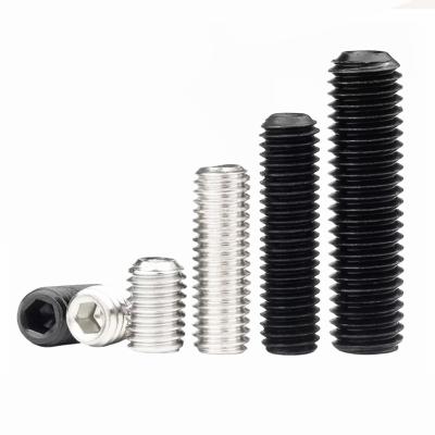 China DIN916 HEX Stainless Steel 304 Or Grade 12.9 Alloy Steel Hex Socket Set Screw Worm M2 M2.5 M3 M4 M5 M6 M8 M10 Screws for sale