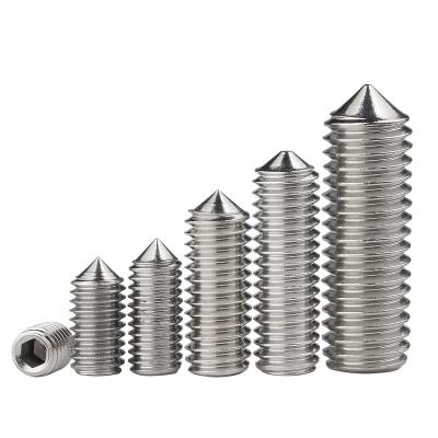 China DIN914 M2.5 M3 M4 M5 M6 M8 M10 M12 304 Stainless Steel Hex Hex Socket Grub Screws Allen Cup Point Grub Screw Set Screws for sale