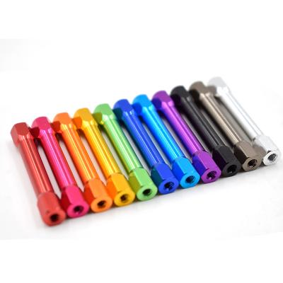 China Flat Aluminum Double Hex Standoffs M3*10/15/20/25/28/30/35/37/40 Hex Aluminum Alloy Standoff Main Pillar For RC Multicolor for sale