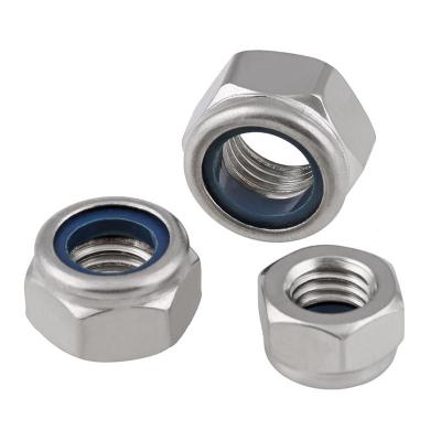 China Heavy Industry DIN985 M2 M2.5 M3 M4 M5 M6 M7 M8 M10 M12 304 Stainless or Steel Hex Nuts Nylon Self Locking Locknut Slip Insert Locknut for sale