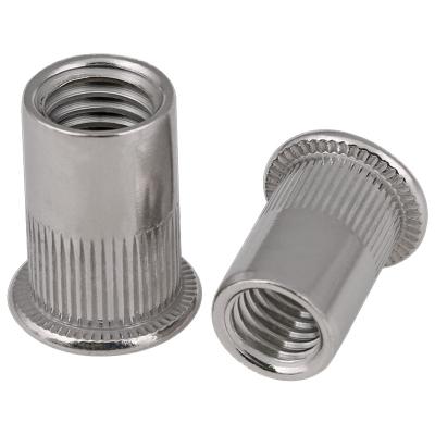 China General Industry M3 M4 M5 M6 M8 M10 M12 Carbon Steel 304 Stainless Steel Rivnut Flat Head Threaded Rivet Insert Nutsert Rivet Nut for sale