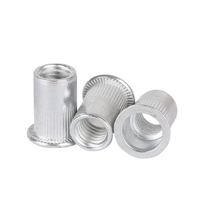 China General Industry Aluminum Alloy Rivnut Flat Head Threaded Rivet Insert Nutsert Rivet Nut M3 M4 M5 M6 M8 M10 M12 for sale