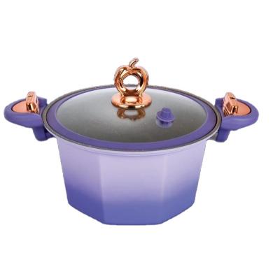 China Octagonal Stone Maifan Pot Household Pressure Pot Non Stick Micro Cast Iron Soup Pot with Silicone Lid Cookware Cooking Pot for sale