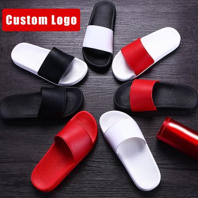 China Custom Logo Slide Custom Slipper Men's Women's Slippers Sandal PVC Fashion Trend LOGO Slide Men's Slippers Simple Customized Sandal Wholesale for sale