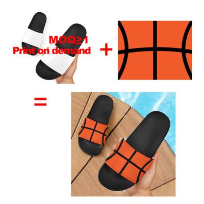 China CUSHIONING Custom OEM Image Women's Slippers Logo Slippers 3D Printing PVC EVA Slides Casual House Beach Pool Custom Sandals Men's for sale