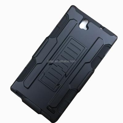 China TPU+PC Armor Impact Skin Holster 3 in 1 Cell Phone Case with Bracket for ZTE Grand Xmax Z787 Z987 for sale