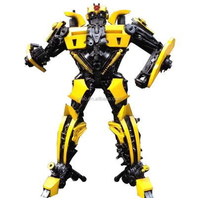 China Western Handmade Popular Folk Arts And Crafts Large Life Size Iron Robot Sculpture for sale