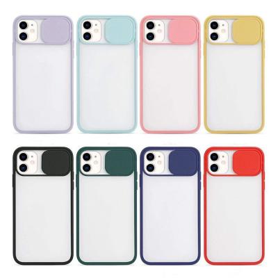 China Shockproof Slide Camera Lens Protective Phone Case For iPhone 11 XR x XS Max Pro 7 8 Max Plus Se 2020 Case TPU View Matte PC Back Cover for sale