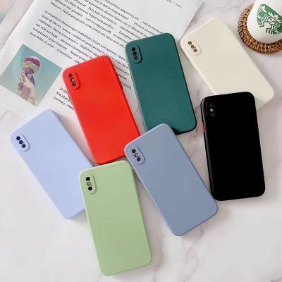 China Right Cube Cell Phone In Square Back Case For Iphone 12 TPU Shockproof Square Case For Iphone 11 Phone Accessories for sale