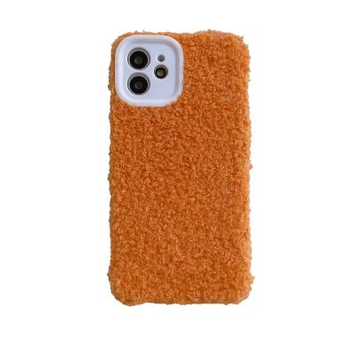 China Fashion Shockproof Winter Plush Warm Furry Cover For iPhone 13 Pro Soft Tpu Shell Case For iPhone 13 Mobile Phone Case for sale