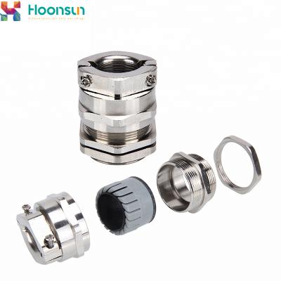 China IP68 Metal Waterproof Locked Cable Gland Cable Socket Part Seal Firmly Double for sale