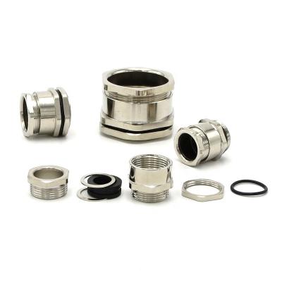 China For use on all types of unarmoured cables IP68 Marine Nickel Plated Brass Waterproof PG21 Marine Cable Gland for sale