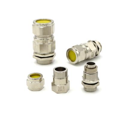 China Protect IP66 Waterproof Brass Cable Glands For Armored Cables for sale