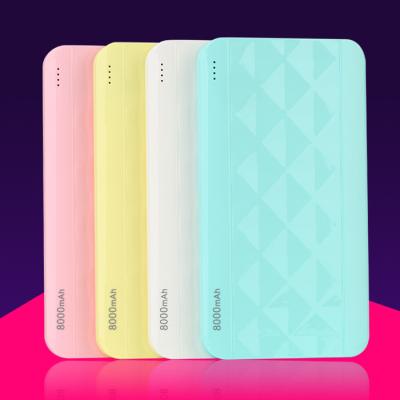 China Wallet Lithium Polymer Power Bank 8000mah Dual USB Power Bank with Li Polymer Battery for sale