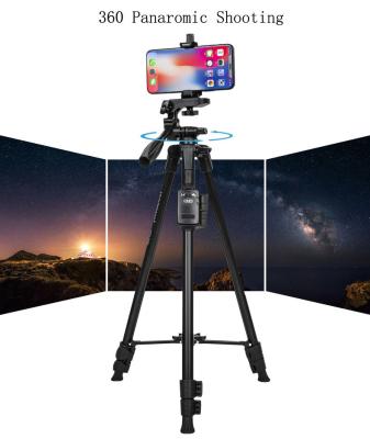 China Wholesale Flexible Yunteng 5208L PORTABLE Phone Tripod Camera Selfile Tripod with Three Way Head and Wireless Outdoor, Portable Travel Tripod for sale