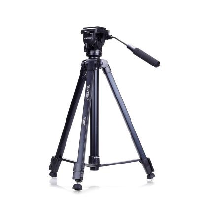 China Aluminum Video Dslr Camera Tripod System With Fluid Head, Extends To 165, Max Load 15 Pound Mid-Level Spreader, Pointed Feet With Rubber Covers for sale