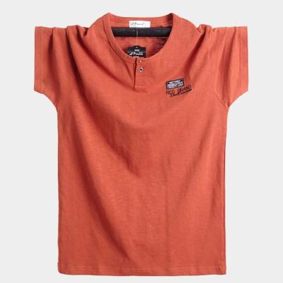 China Comfortable Men Breathable New Designer Solid Color Embroidered O-Neck T-Shirts On Sale for sale