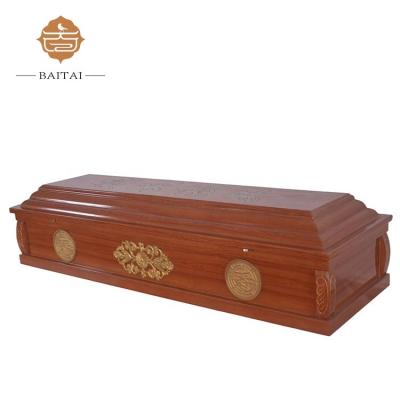 China BT-TW-002 American Style American Style MDF Wooden Casket For Funeral Use for sale