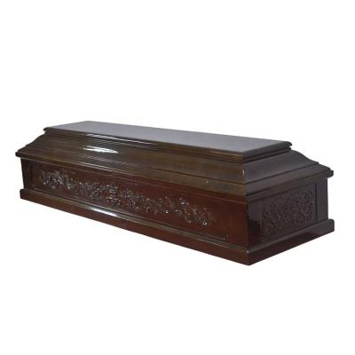 China European Style Good Quality Solid Wooden Casket With Carving for sale