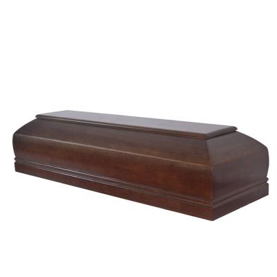 China European Style Standard Carving Solid Wood Adult Funeral Casket for sale