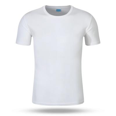 China Custom Made Polyester Plain Ultra Soft Spandex Anti-Wrinkle Blank White Sleeve Sport T-Shirts Short Men's T-Shirts for sale