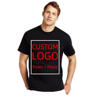 China Anti-pilling Custom 100% Cotton 150g Size T-shirt Men Sublimation Short Sleeve Logo Design EUR/US for sale