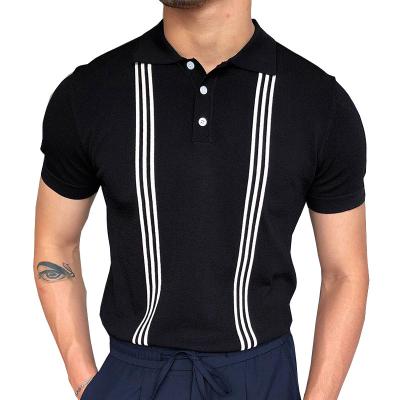 China Anti-Wrinkle New Arrival Mens Short Slim Business Causal Golf Polo Shirt Men for sale