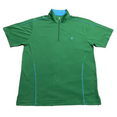 China Custom High Quality Casual High Quality Plain Men's Mesh Anti-Wrinkle Grid Golf Polo Shirt Zipper Shirt for sale