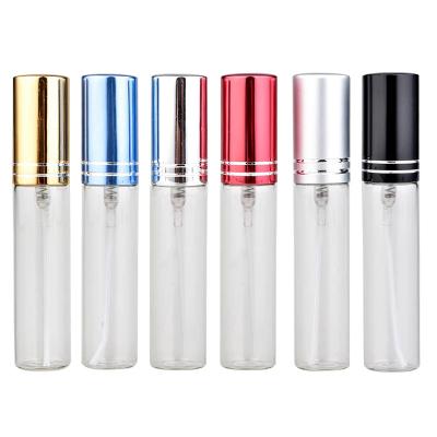 China 10ml Spray Bottles Cosmetic Transparent Portable Refillable Glass Perfume Bottle Free Custom Logo for sale