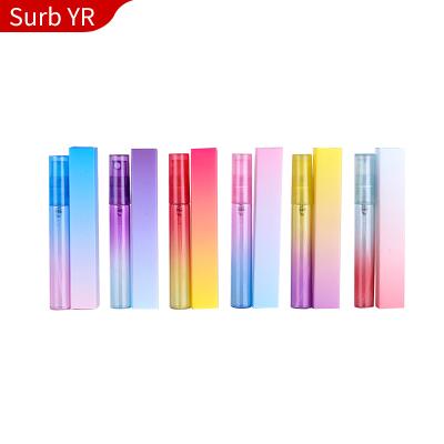 China 24 Pieces/lot 8ML Cosmetic Portable Glass Perfume Bottles With Spray&Empty Perfume Case Packaging With Colored Paper for sale