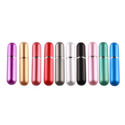 China Cosmetic Spray 5Ml Perfume Bottle Travel Empty Aluminum Cosmetic Atomizer Refillable Portable Container Free Custom LOGO for sale