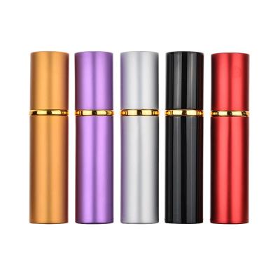 China New Style 10ML Cosmetic Empty Portable Aluminum Perfume Bottle With Refillable Free Spray Custom Logo for sale