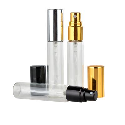 China 10ml Cosmetic Perfume Bottle Glass Portable Refillable Aluminum Atomizer Empty Free Custom Printing Logo for sale