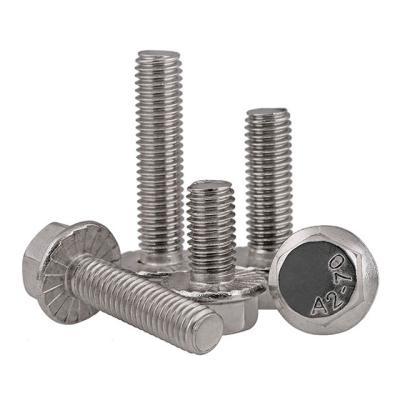 China DIN6921 Stainless Steel Fastener Stainless Steel Titanium M6 Grade 4.8.8.8 10.9 12.9 Galvanized Hex Head Flange Bolts for sale