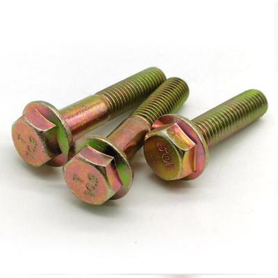 China High Strength Grade 10.9 M5 M6 Stainless Steel Allen Hex Yellow Galvanized Flang Head Bolts for sale