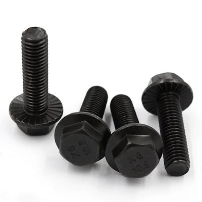 China Wholesale price carbon steel titanium black oxide stainless steel galvanized hex m6 flange head bolts for sale