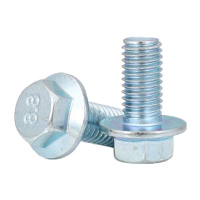 China Stainless Steel Head 10.9 Chrome Bolt Steel Flange M4 M7 M8*25mm Stainless Bolt Flanged Bolt Dished Head Screw for sale