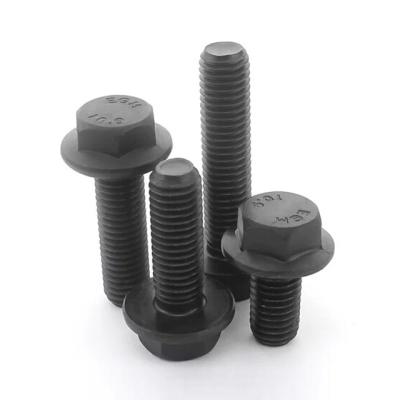 China General Industry High Tensile Strength Grade 8.8 Hex Flange Bolt M6 M8 DIN 6921 M16 X120 Hexagon Flange Head Bolts Screws for sale