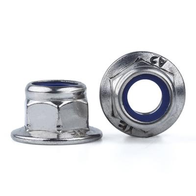 China China Wholesale Titanium Hex Flange Carbon Steel M5 M6 Heavy Industry SUS304 SUS316 Nylon Self Insert Lock Nuts for sale