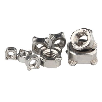 China Wholesale Heavy Industry Factory Square Nuts Carbon Steel Q195 Spot Weld Nut Weld On Hex Nuts for sale