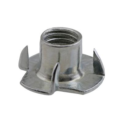 China Heavy Industry Four Jaw Insert Nuts For Furniture Hardware Industry New Design Carbon Steel Plating M4 T Nuts for sale