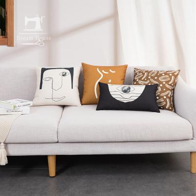 China New Nondisposable Material Printed Tile Case 18*18 Inch Cushion Cover For Sofa Home Decor for sale