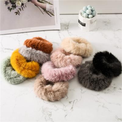 China Gift Hair Band High Quality Plush Elastic Hair Scrunchies Soft Hair Ring For Kids for sale