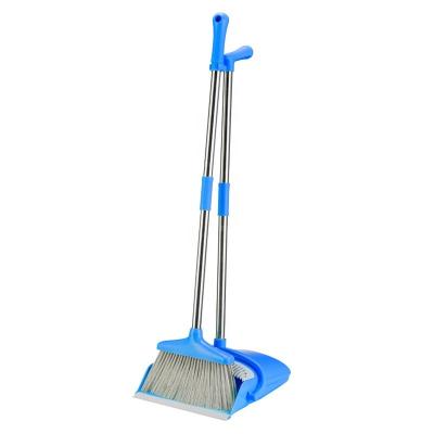 China Household Household Folding Broom and Plastic Dustpan Cleaning Set with Extendable Broom Handle for sale