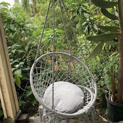 China INS Round Macrame Rope Chair Hammock Hanging Swing Chair For Indoor Or Outdoor for sale