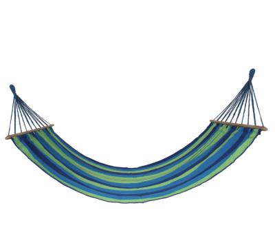 China ins single canvas hammock with wooden camping hammock bar wooden stick for outdoor or indoor for sale