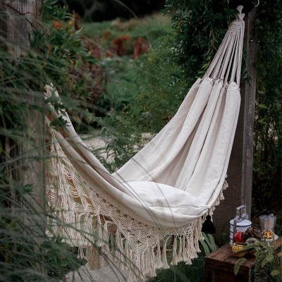 China INS Amazon Hot Selling Supplier Hammock Double With Macrame Tassel Fringe Hammock Luxury Hammock for sale